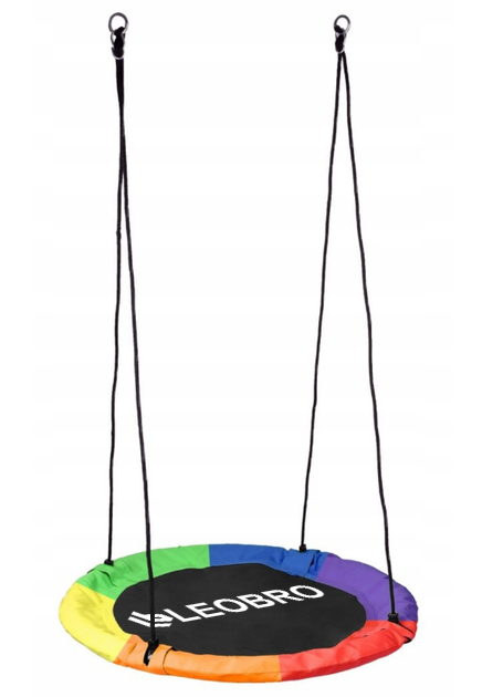 Гойдалка гніздо підвісна садова LEOBRO 100 см (різнокольорова) (SW100-MULTI) Київ - фото 1