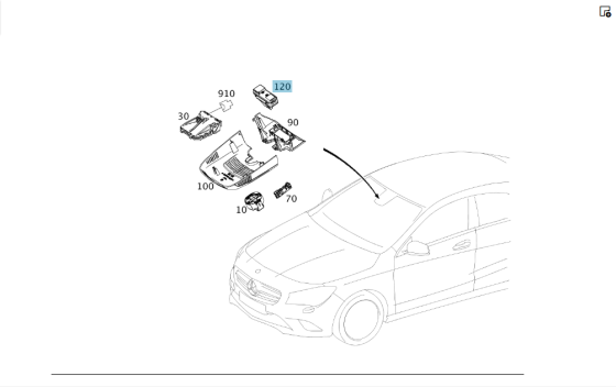 Mercedes-Benz  A1728208610 9107 Кнопки екстреного виклику C-Class Cabrio A205 SLK/SLC R172 G-class W463 ML/GLE W166 GL/GLS X166 Одеса