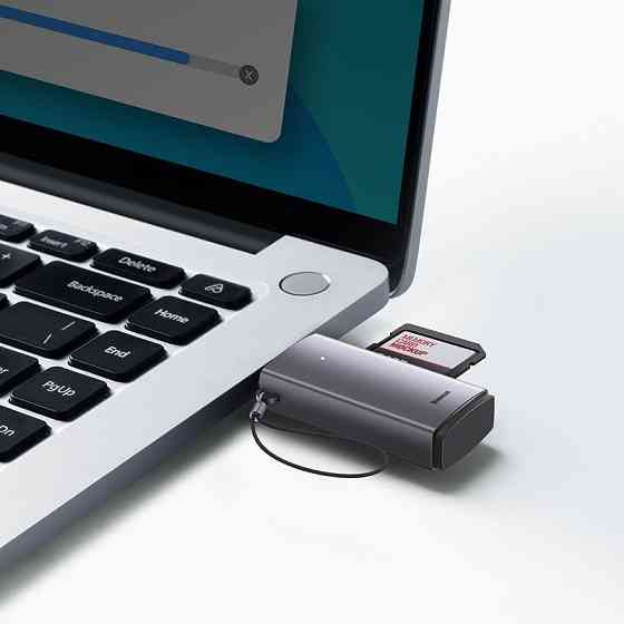 Кардридер Baseus Lite Series USB-A  to SD/TF Card Reader  Grey Київ