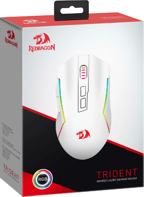 Миша Redragon Trident White (71864) (7153552) Київ - фото 11