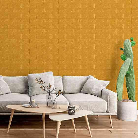 3D панель самоклеющаяся 700x770x3мм кирпич Золотой (011-3) SW-00000676 Киев