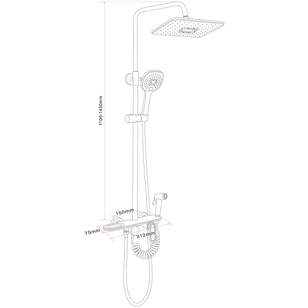 Душова система Globus Lux BETTA  GLBE-2002 Луцьк - фото 4