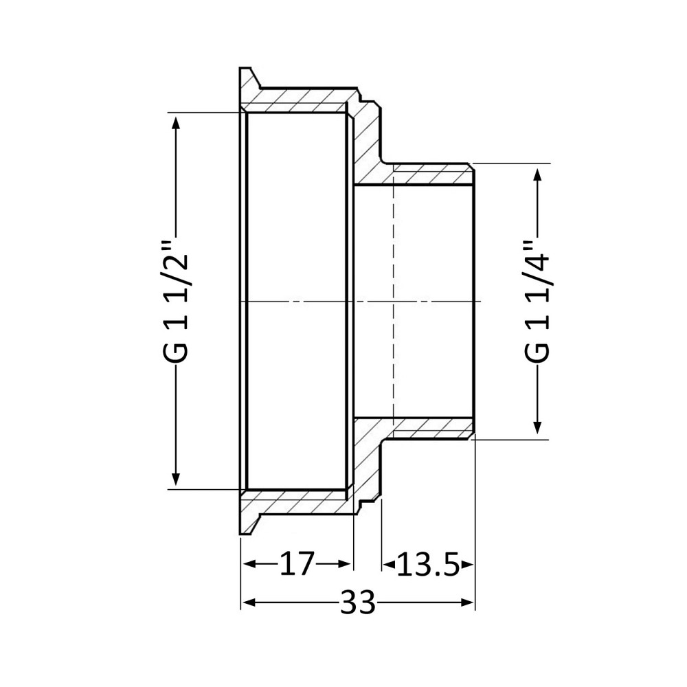 Перехідник Thermo Alliance Standart 1 1/2"х1 1/4" ВН SD4094032 Київ - фото 2