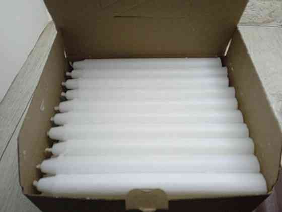 Свічка парафінова господарська 24cм ф2 см  біла Харків