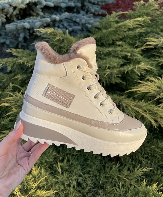 Черевики жіночі VLADEKS 1408-2 бежеві (зима, шкіра натуральна) (4917) 40 Коломия - фото 1