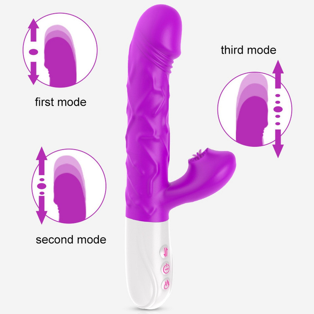 Вибромассажер SiliconeTongue Vibrator, USB 10 Function Sex Aura Киев - изображение 1