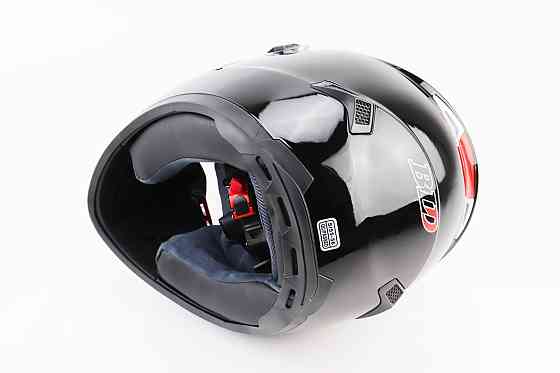 Шолом інтеграл, закритий+окуляри BLD-М61 S (55-56см), ЧОРНИЙ глянець Киев