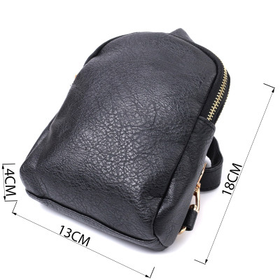 Сумка Vintage Женская через плечо на два отделения из экокожи Черная (22784) Винница - изображение 7