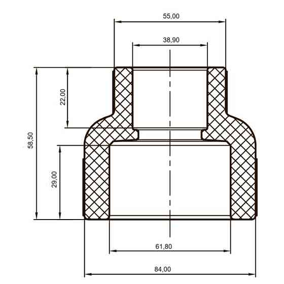 Муфта редукційна ВВ 63x40 PPR Koer K0039.PRO (KP0047) Київ