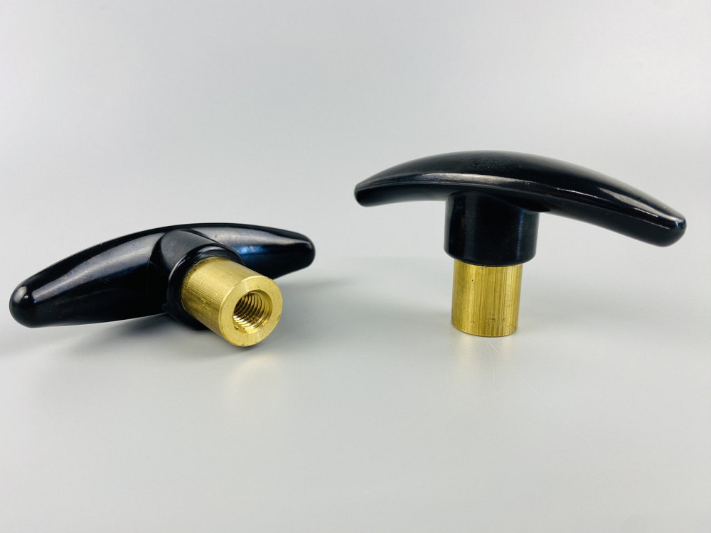 Наконечник важеля універсальний М8, L80 (чорний), латунна втулка різь внутрішня М8 Мукачево - фото 1