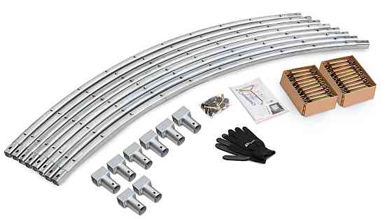 Батут Hop-Sport 10ft (305см) чорно-зелений з внутрішньою сіткою (4 ноги) Київ