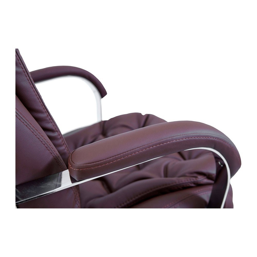 Офисное кресло руководителя Venice М3 MultiBlock Хром Кожа Lux Коричневый Киев - изображение 4