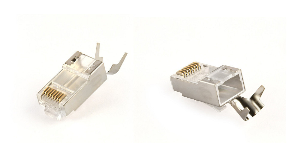 Коннектор RJ 45 Cablexpert (LC-PTF7-01/100) 8P8C, Cat.7, FTP, з наскрізними отворами, позолочені контакти (100 шт/уп) ( 29512 ) Харків - фото 1
