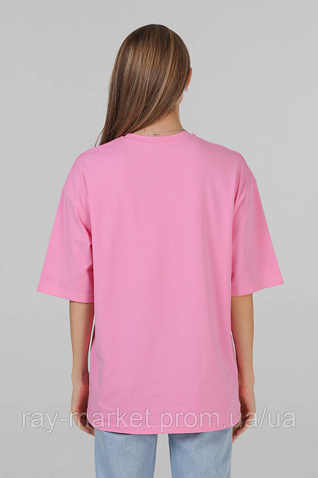 Футболка оверсайз RAY OVERSIZE женская розовая (U0104W-Pink) Киев - изображение 5