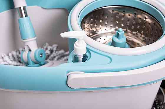 Комплект швабра з відром і віджимом, телескопічна ручка, мікрофібра для підлоги, набір для прибирання HP-35015-1 Коломия