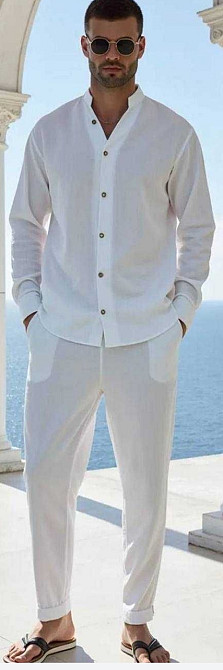 Опт і трояндниця! Лляний літній чоловічий костюм є кольори. Київ - фото 4