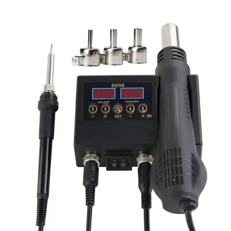 Профессиональная электрическая паяльная станция 2 в 1 с цифровым дисплеем Коломия - фото 4