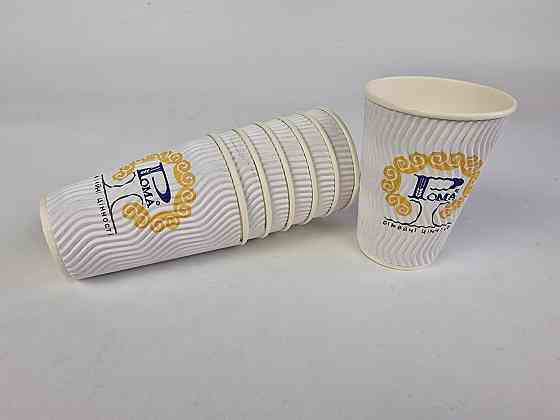 Стакан гофрований 340 мл замовлений Рома (20 шт.) Харків