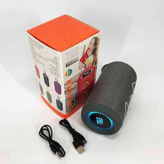 Bluetooth колонка з різнокольоровим підсвічуванням зі стереозвуком TG656, Гучна Bluetooth колонка TN-33 Івано-Франківськ
