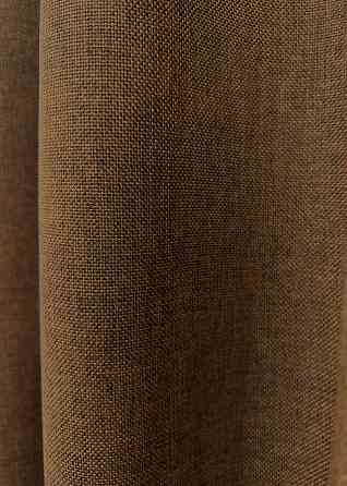 Комплект коротких штор VR-Textil Льон Мішковина № 1922ш Коричневий 130х170 см 2 шт (35-0433) Київ