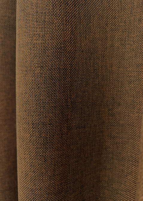 Комплект коротких штор VR-Textil Льон Мішковина № 1922ш Коричневий 130х170 см 2 шт (35-0433) Київ - фото 6
