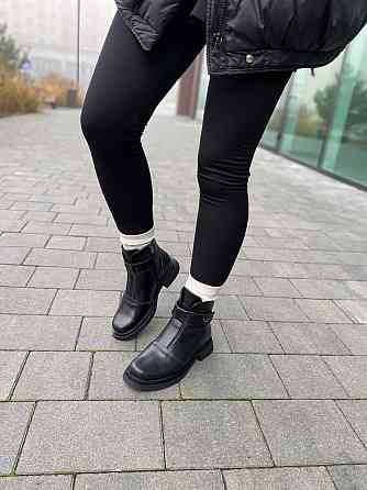 Черевики жіночі Соната Саша чорні (зима, шкіра натуральна) (6135) Коломия