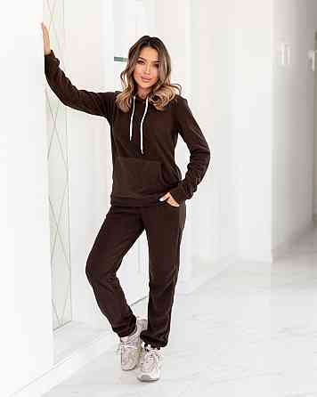 Спортивный флисовый костюм женский 