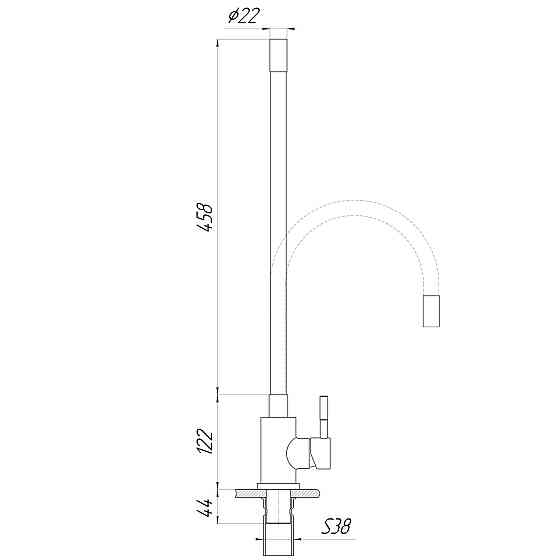 Смеситель для кухни Globus Lux ALPEN SBT1-203S-BG15 (000027905) Киев