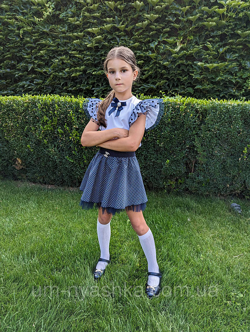 Комплект школьной формы блузка короткий рукав и красивая юбка 116 Кривой Рог - изображение 5