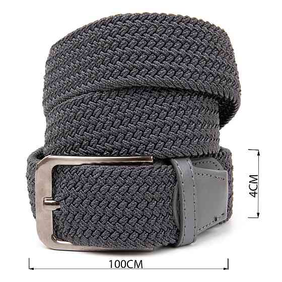 Текстильный ремень мужской классика Vintage 20518 Серый Киев
