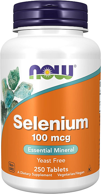 Селен NOW Foods Selenium 100 мкг 250 таблеток Луцк - изображение 1
