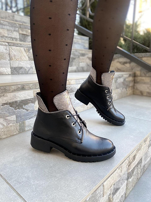 Черевики жіночі D and V чорні натуральна шкіра 36р. (1223) Коломыя - изображение 1