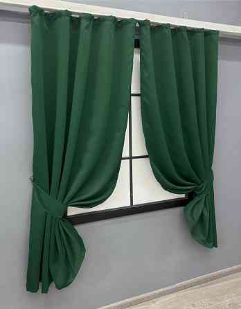 Комплект штор коротких VR-Textil Bagema Rvs № 1475ш 130х170 см 2 шт Зелений (35-0352) Київ