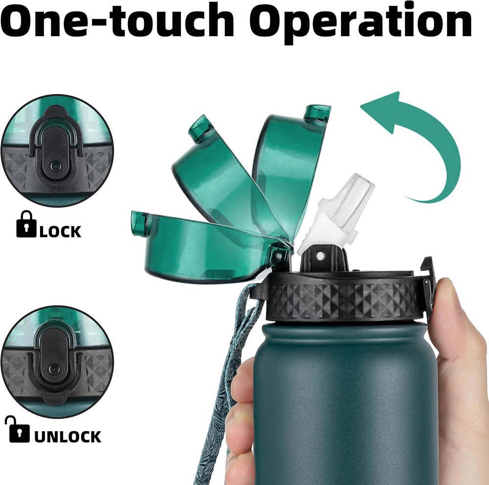 Пляшка для води Oldley з нержавіючої сталі 1л Луцьк - фото 3