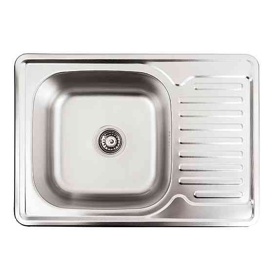 PLATINUM Кухонна мийка з нержавіючої сталі Platinum 7050 ДЕКОР (0,8/180 мм) Киев