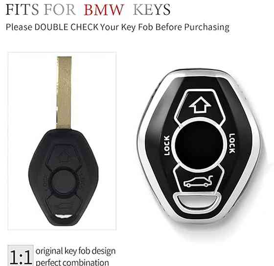 Захисний чохол для автомобільного ключа BMW Чорний Смела