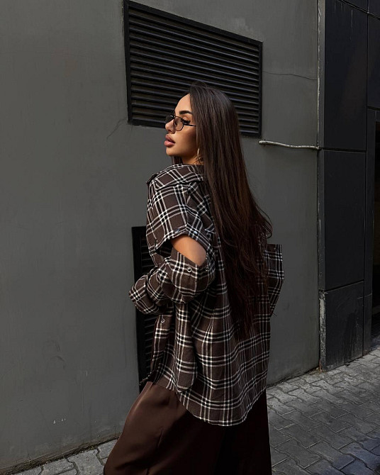Жіноча повсякденна сорочка в клітинку турецька фланель Одеса - фото 4