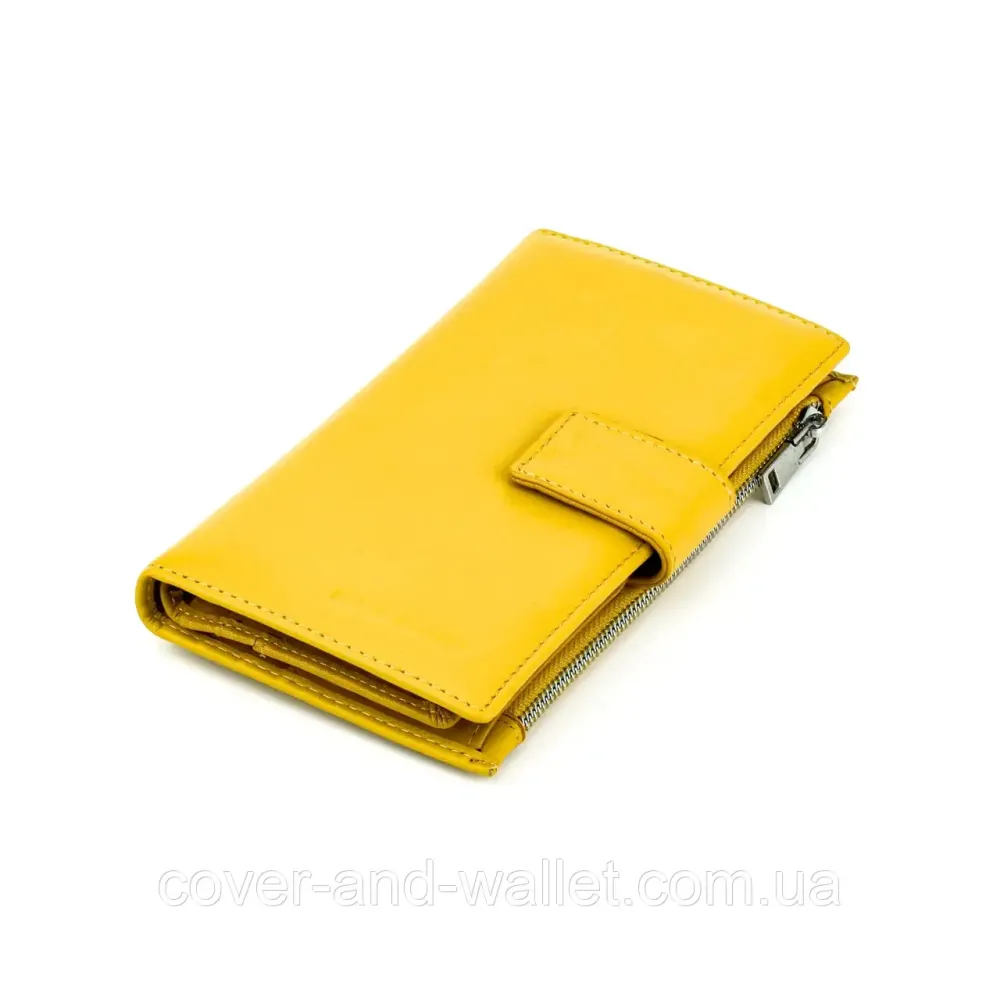 Тонкий жіночий купюрник на магнітній застібці жовтого кольору Marco Coverna 0134 Київ - фото 4