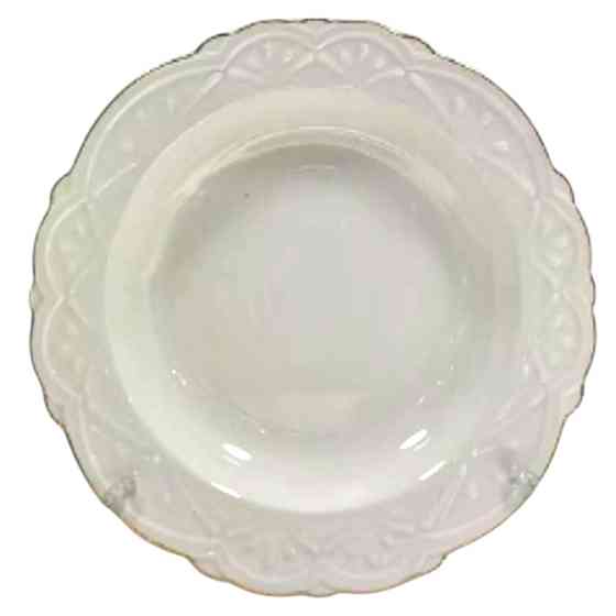 Yiwu Тарілка кругла порцелянова Ø22 (см) глибока супова тарілка для перших страв Біла 120-YH- Коломия