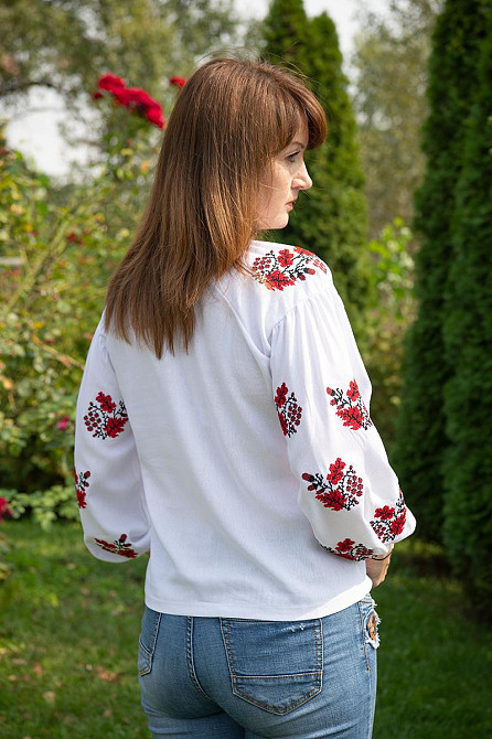 Вишиванка жіноча лляна, довгий рукав, хіт Київ - фото 4