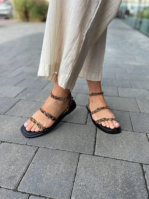 Zemira Босоніжки жіночі леопардові ZEMIRA 05300, замшеві / Стильні босоніжки на низькому ходу р Коломыя - изображение 4