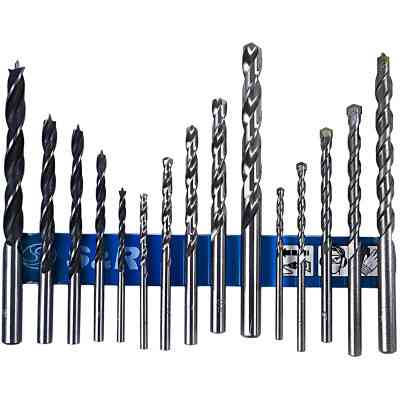 Набір свердл S&amp;R Meister 15шт.:3,4,5,6,8мм мет/дер/бетон (216301015) Вінниця