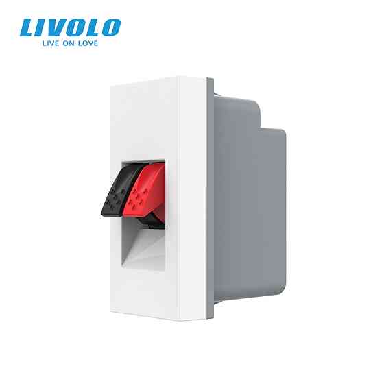LIVOLO Hi-Fi аудіо розетка LIVOLO (Banana), біла, для колонок і підсилювачів, модуль 0.5 поста Коломия