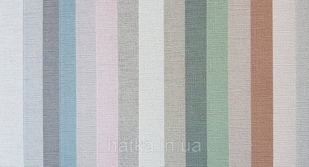 Шпалери вінілові на флізеліні AS creationTempo метрові однотонні під тканину бавовна дрібна смужка біло- молочні Київ - фото 3
