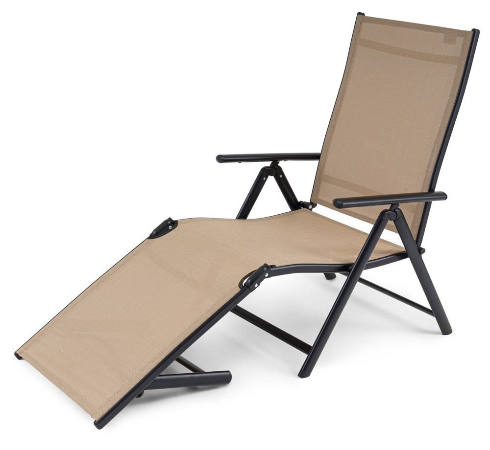 Садовий шезлонг з алюмінієвою рамою Di Volio Bolzano бежевий Киев - изображение 6