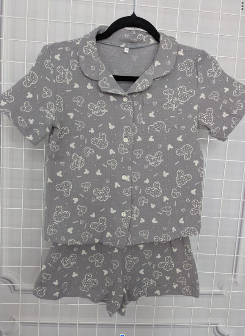 Детская пижамка из муслина шорты с рубашкой Серый Микки Маус 110-116 Харьков - изображение 1