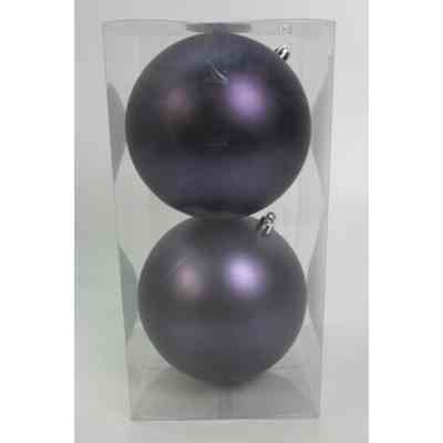 Елочная игрушка Novogod`ko 2 шт графіт, матовий 12 см (974430) Винница