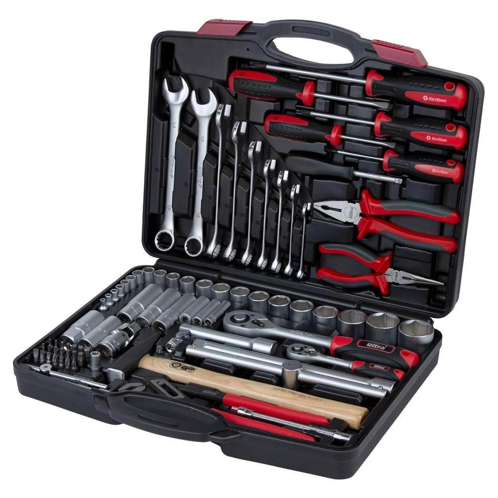 Набір інструментів, ключів, насадок торцевих і біти 1/4", 1/2" 80 шт. CrV ULTRA (6001112) Київ - фото 1