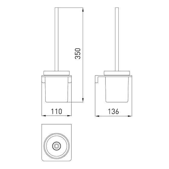 Настінний йоржик для унітаза VOLLE SOLO нікель Київ