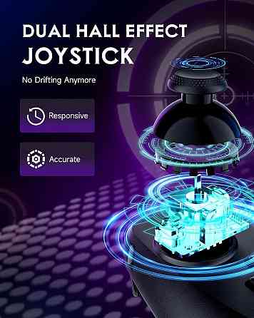 Ігровий контролер EasySMX M10 Чорний Type-C для Android та iPhone 15 Hall джойстики та тригери 255 рівнів низька затримка Київ